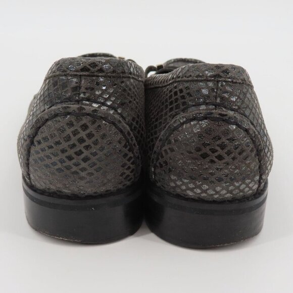 VTG Stuart Weitzman Women 9.5 SS Black Leather Loafers Slip On Shoes Style 19265 - Picture 5 of 13